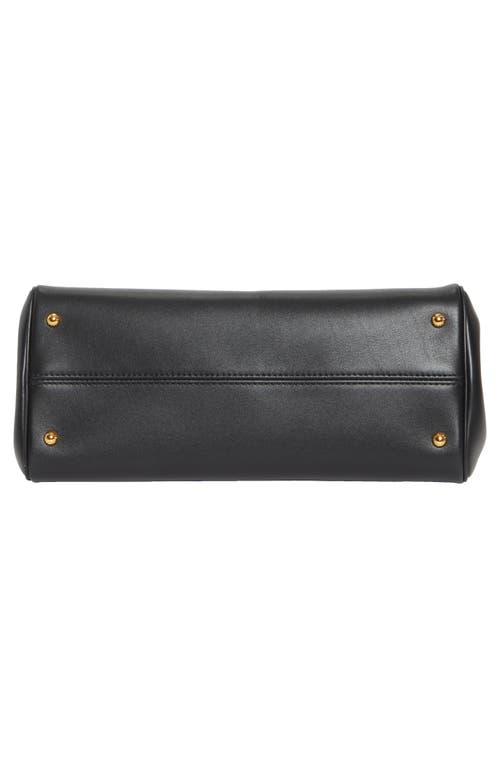 Dolce & Gabbana Sicily Leather Top-handle Bag In Black
