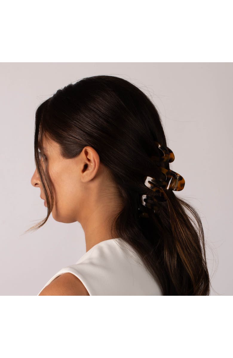 BY ADINA EDEN Jumbo Squiggly Hair Claw Clip, Alternate, color, Dark Tortoise