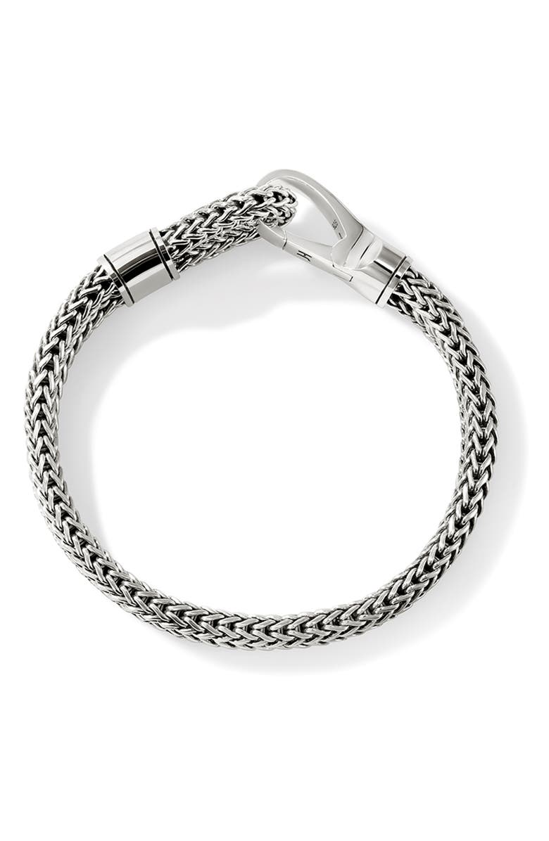 John Hardy Hook Clasp Bracelet, Silver, Double Row, Alternate, color, Silver