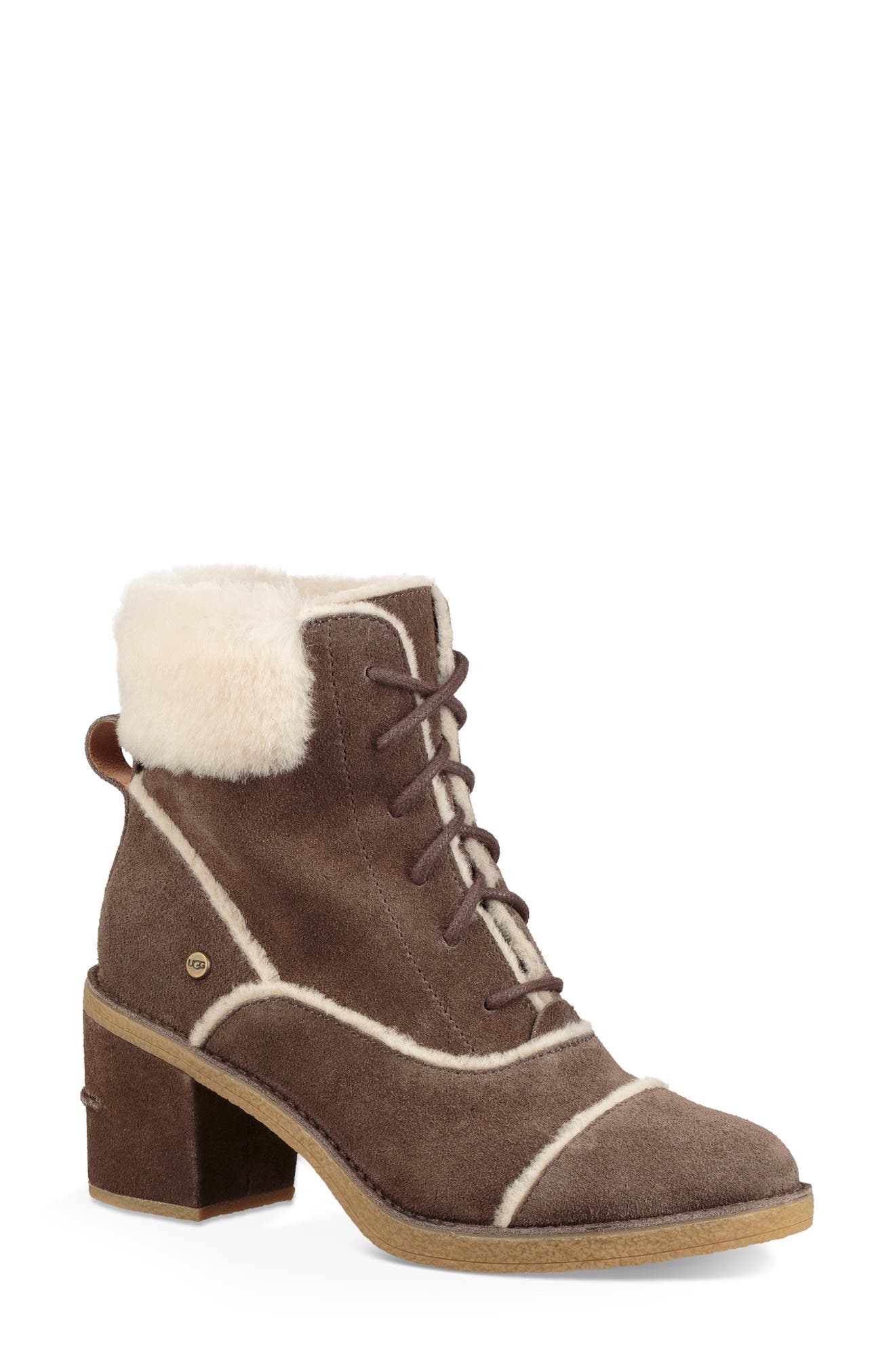 UGG<sup>®</sup> Esterly Genuine Shearling Boot, Main, color, 