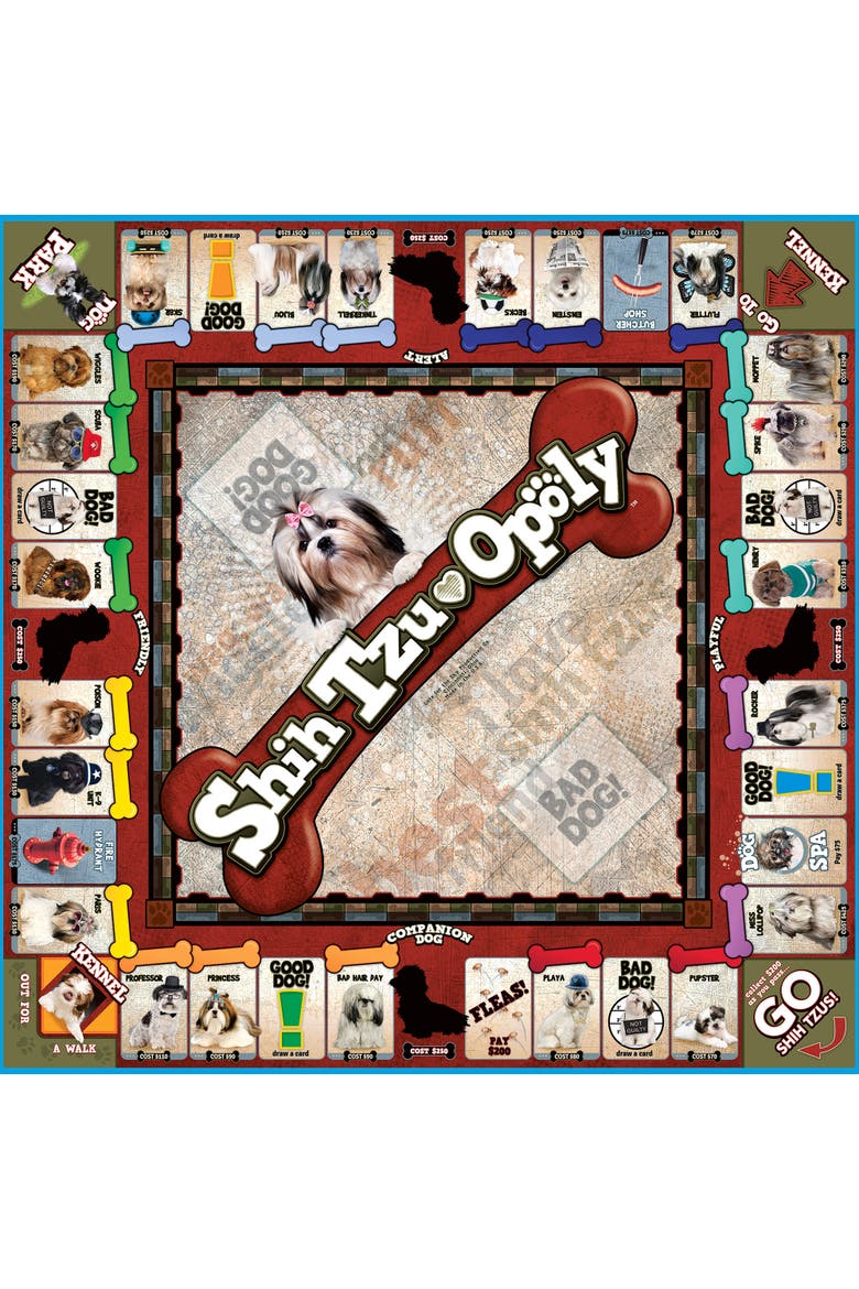 Shih-Tzu-Opoly Dog Themed Family Board Game, Ages 8+, Alternate, color, Multicolored