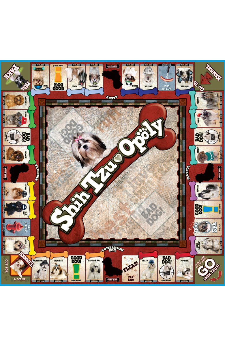 Late for the Sky Shih-Tzu-Opoly Dog Themed Family Board Game, Ages 8+, Alternate, color, Multicolored