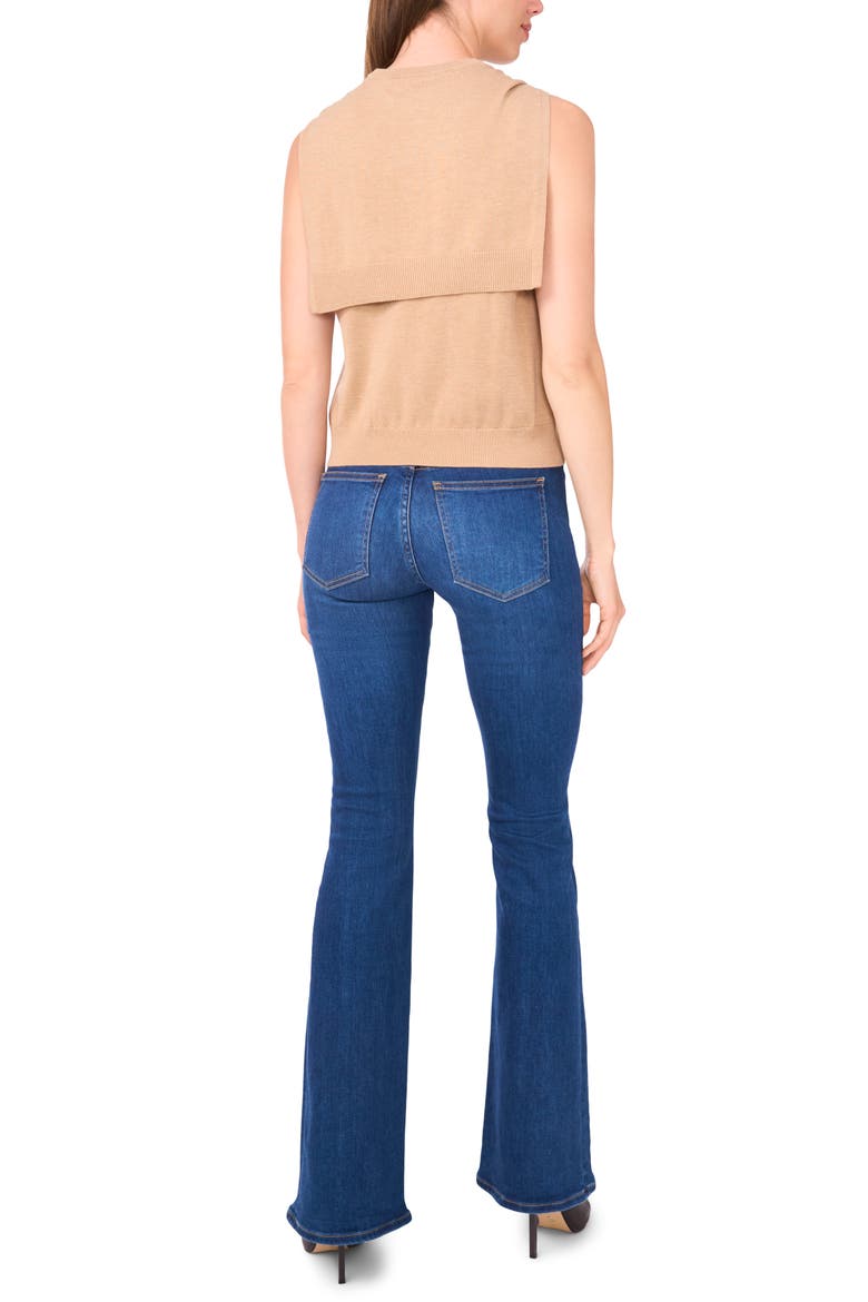 Shoulder Wrap Detail Sleeveless Sweater, Alternate, color, NOMAD CAMEL