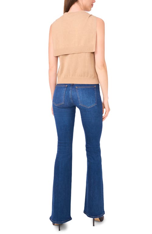 Halogen ® Shoulder Wrap Detail Sleeveless Sweater In Animal Print