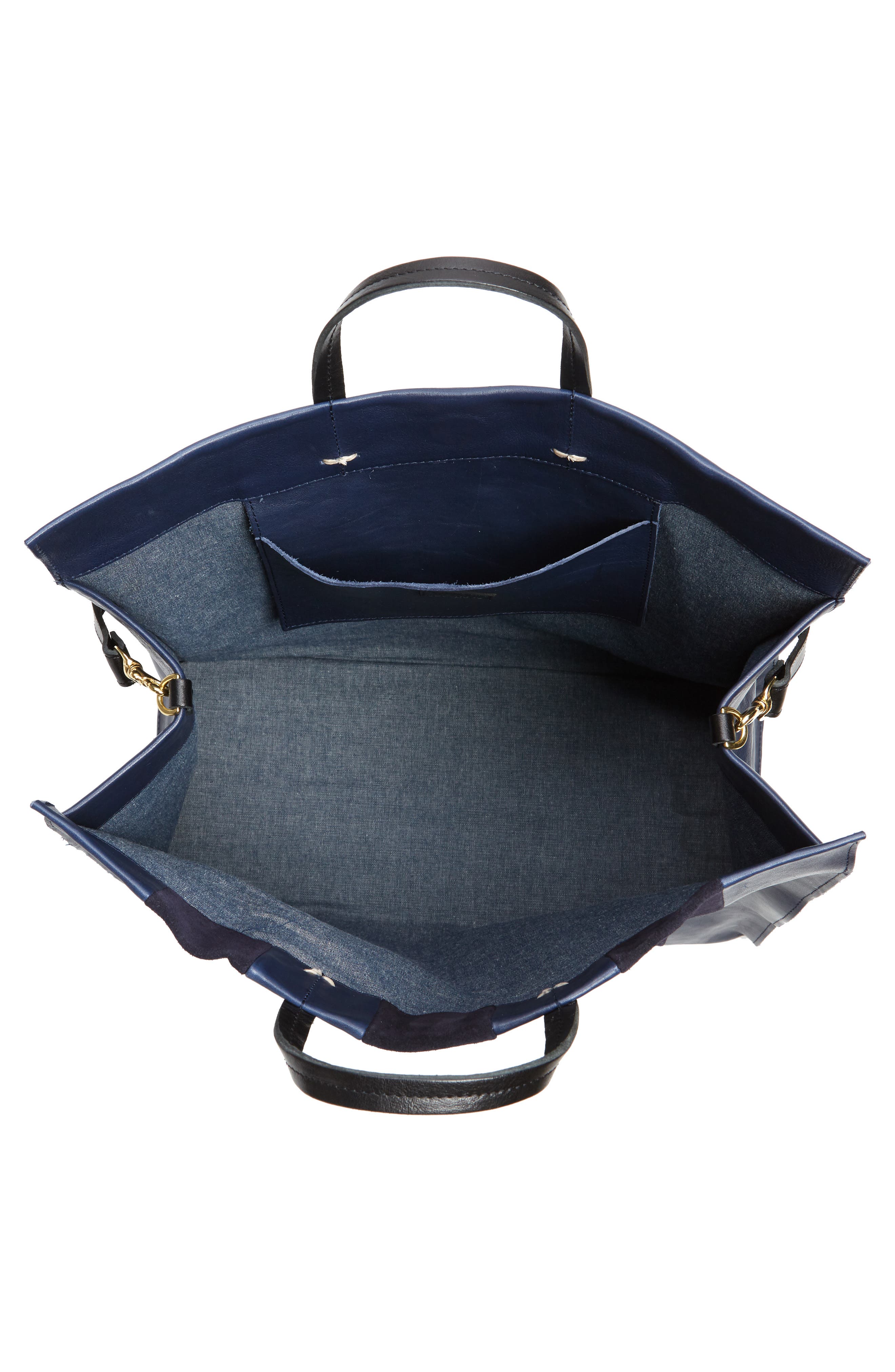 Clare V. Simple Stripe Leather Tote, Alternate, color, 