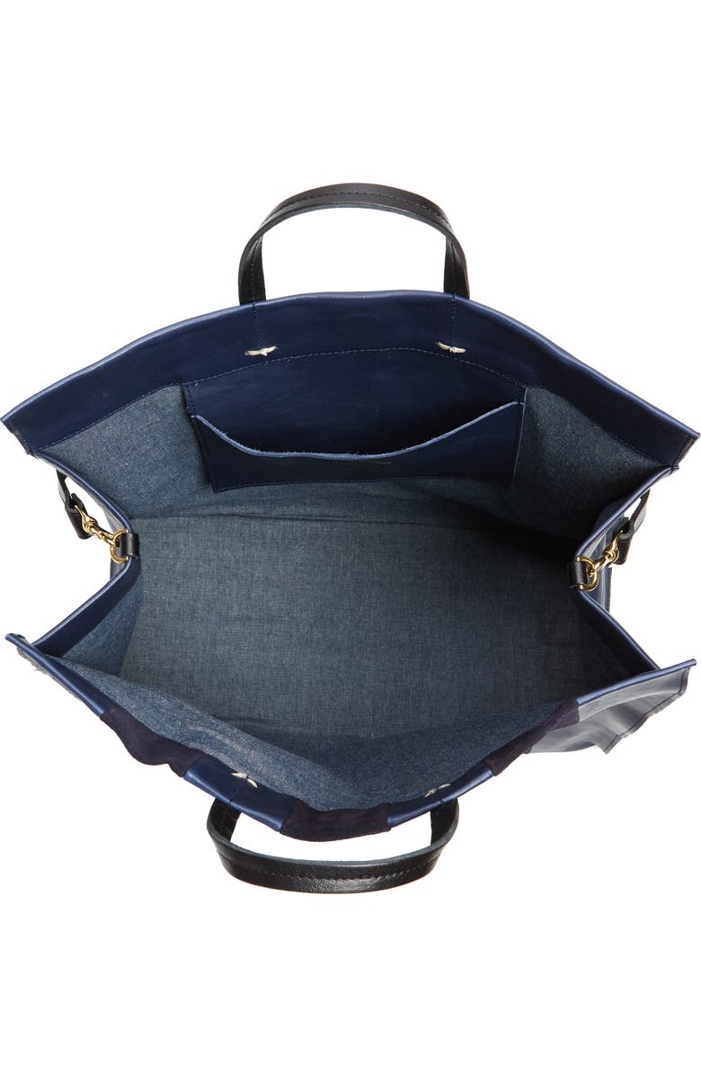 Clare V. Simple Stripe Leather Tote, Alternate, color,