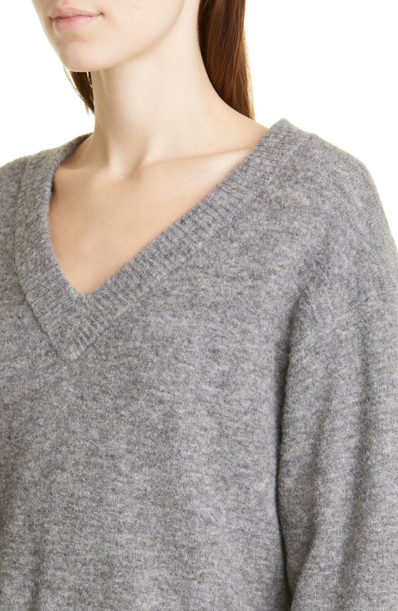 Vince Side Slit V-Neck Tunic Sweater, Alternate, color, 