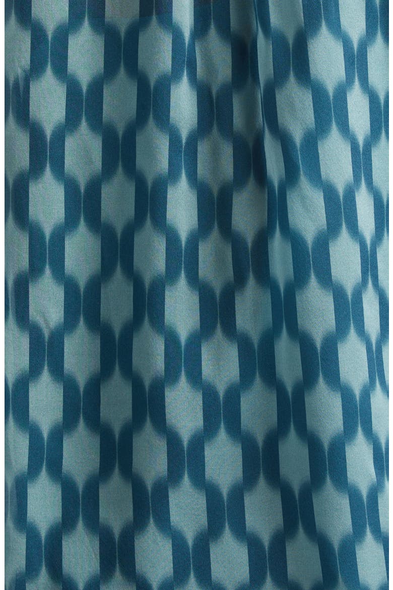 Geometric Print Silk Georgette Top, Alternate, color, TOURMALINE ICE BLUE MULTI