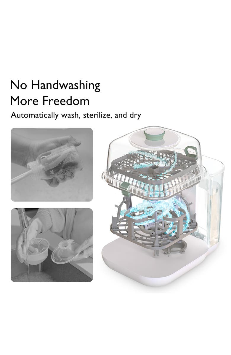 Momcozy Advanced Auto Baby Bottle Washer, Alternate, color, White