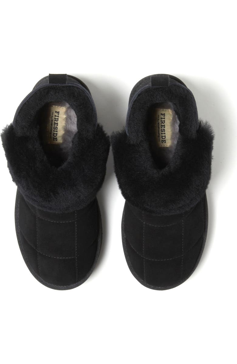 DEARFOAMS Fireside Bayswater Genuine Shearling Quilted Platform Bootie, Alternate, color, Black