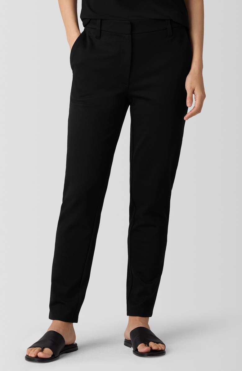 Eileen Fisher Jersey Tapered Ankle Trousers, Main, color, 