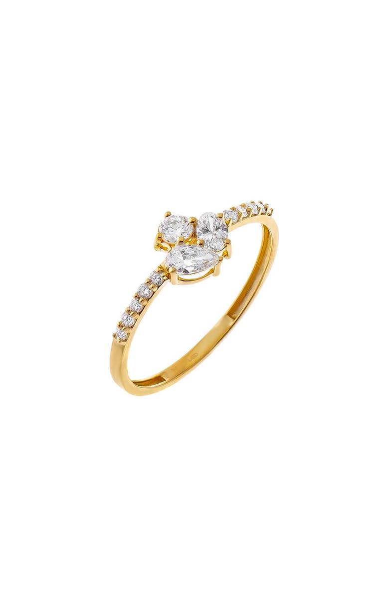 BY ADINA EDEN Lab Grown Diamond Multi Shape Dainty Ring, Main, color, Gold
