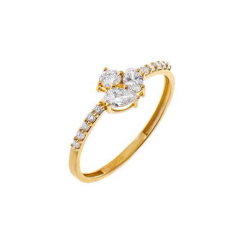 Lab Grown Diamond Multi Shape Dainty Ring