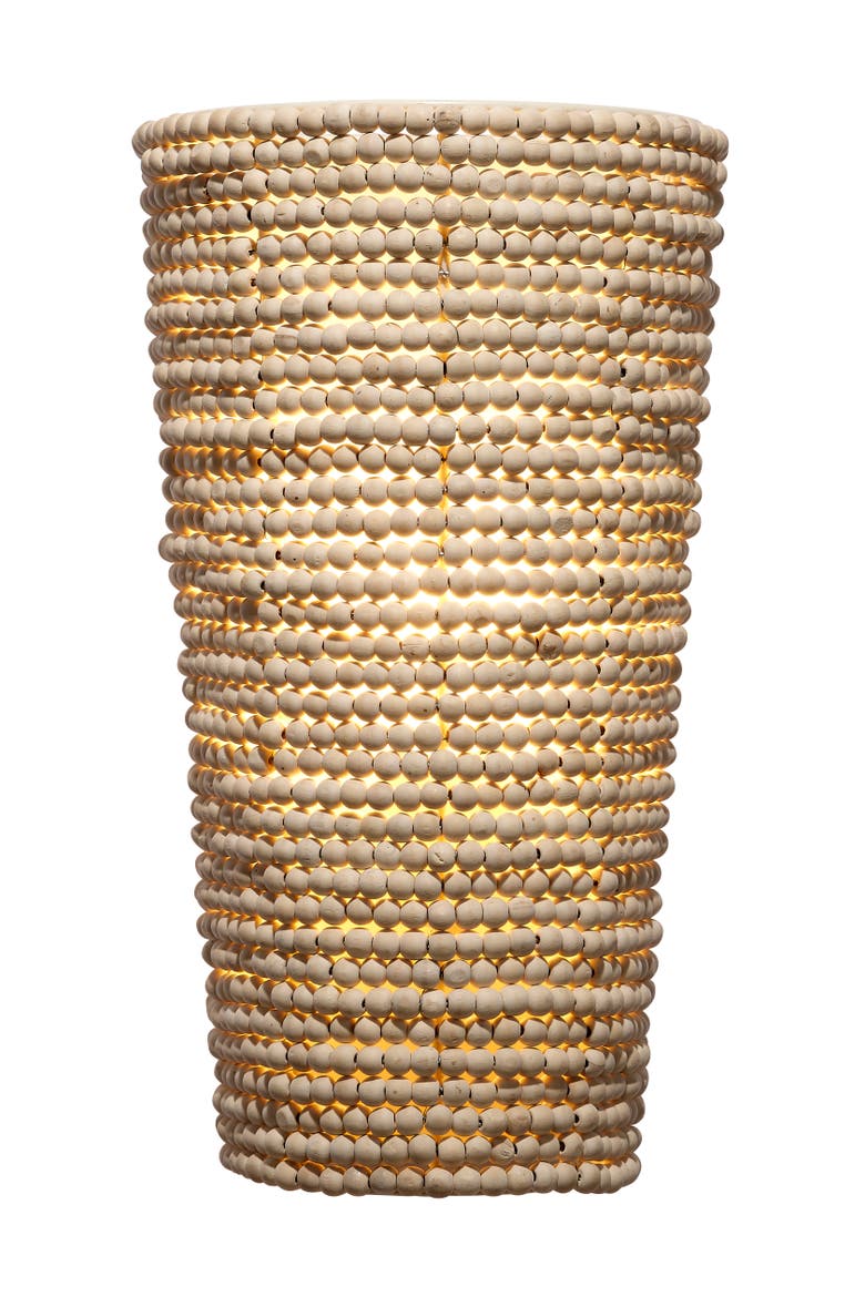 Seawall 1-Light Beaded Cone Wall Sconce, Natural, Alternate, color, Natural