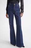 Zimmermann High Waist Slim Stretch Denim Flare Jeans