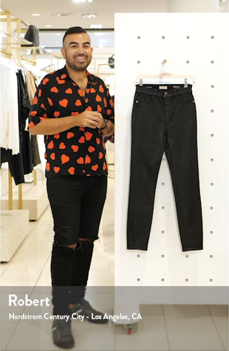 x Marianna Hewitt Instasculpt Farrow High Waist Ankle Coated Skinny Jeans, sales video thumbnail