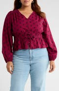 Treasure & Bond Tied Peplum Top