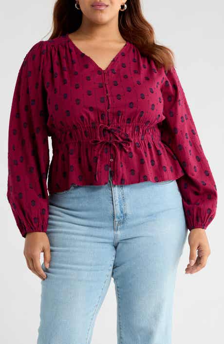 Treasure & Bond Tied Peplum Top