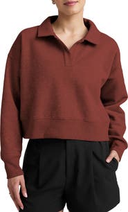 Beyond Yoga Luxfleece Johnny Collar Pullover Sweater