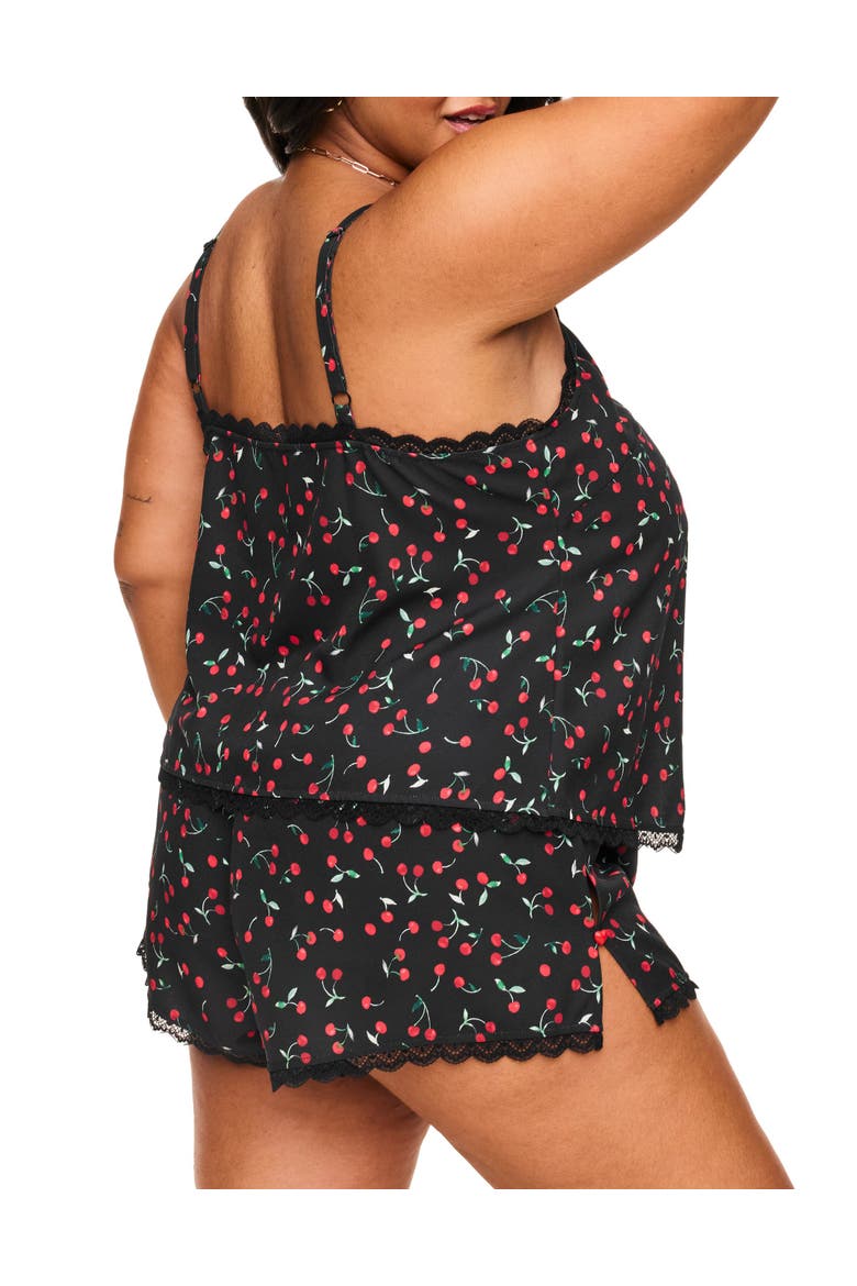 Kiora Cami And Shorts Pajama Set, Alternate, color, Novelty black