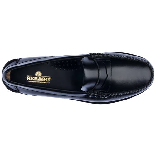 Sebago Dan Perforation Penny Loafer In Black