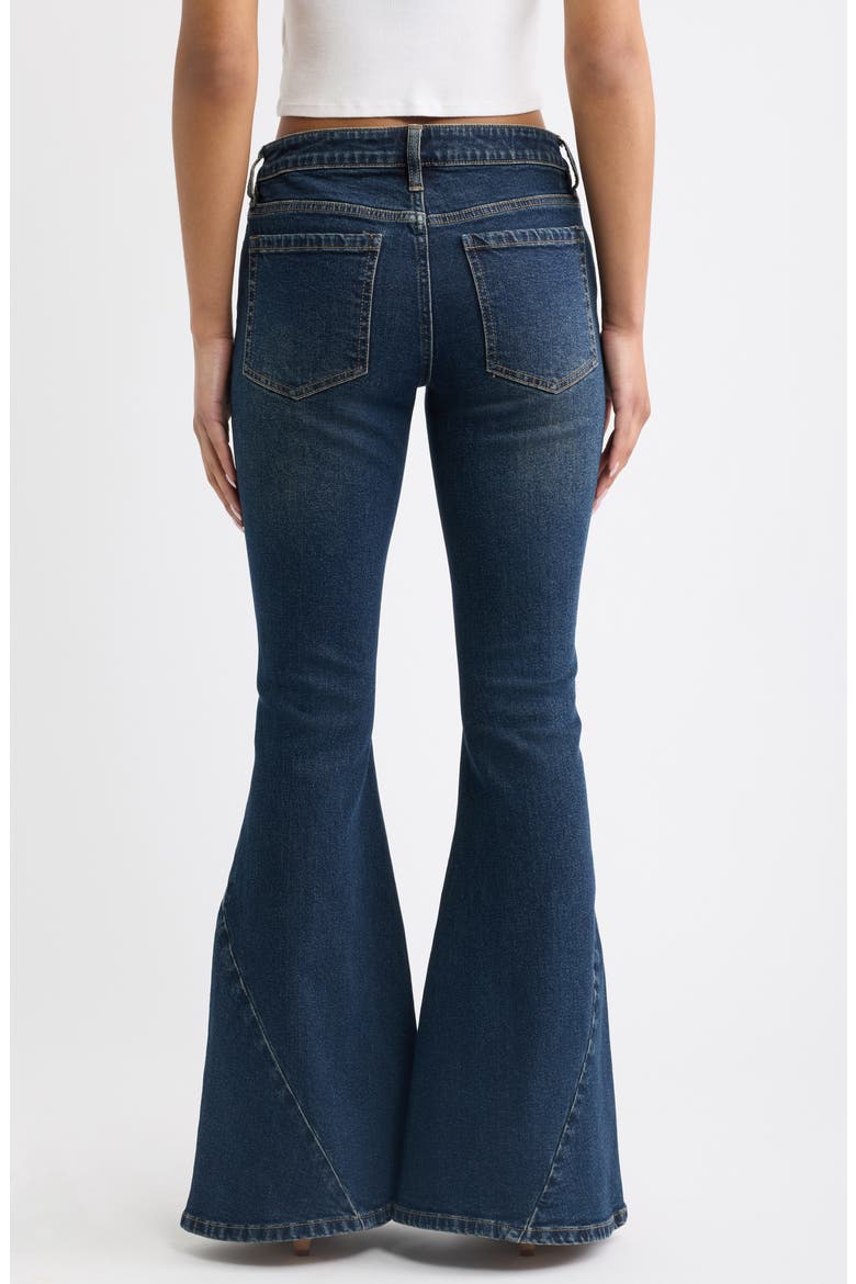 Twisted Seam Low Rise Bell Bottom Jeans, Alternate, color, MEDIUM WASH