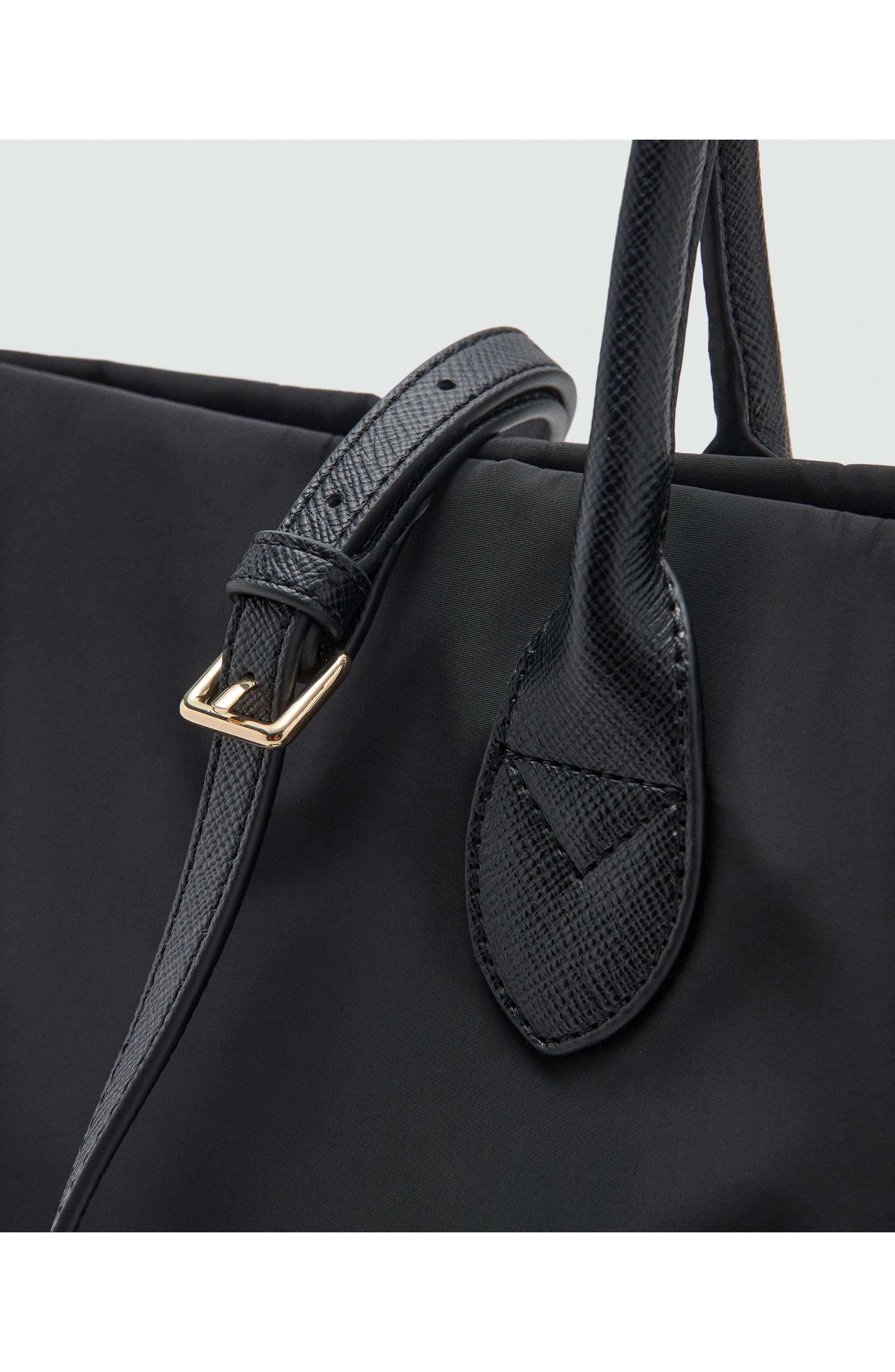 Double Handle Shopper Bag, Alternate, color, BLACK