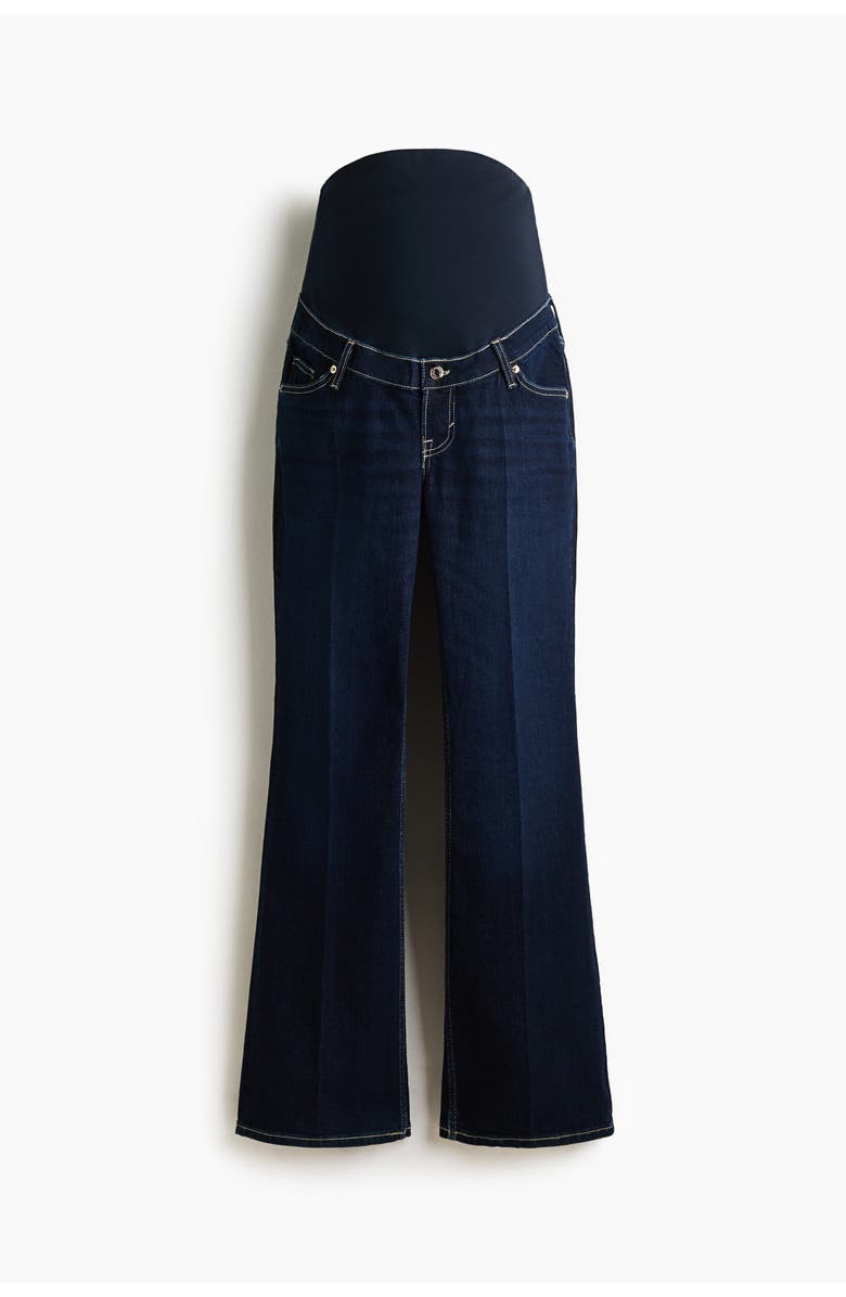 H&M Mama Flared Jeans, Main, color, Dark Denim Blue