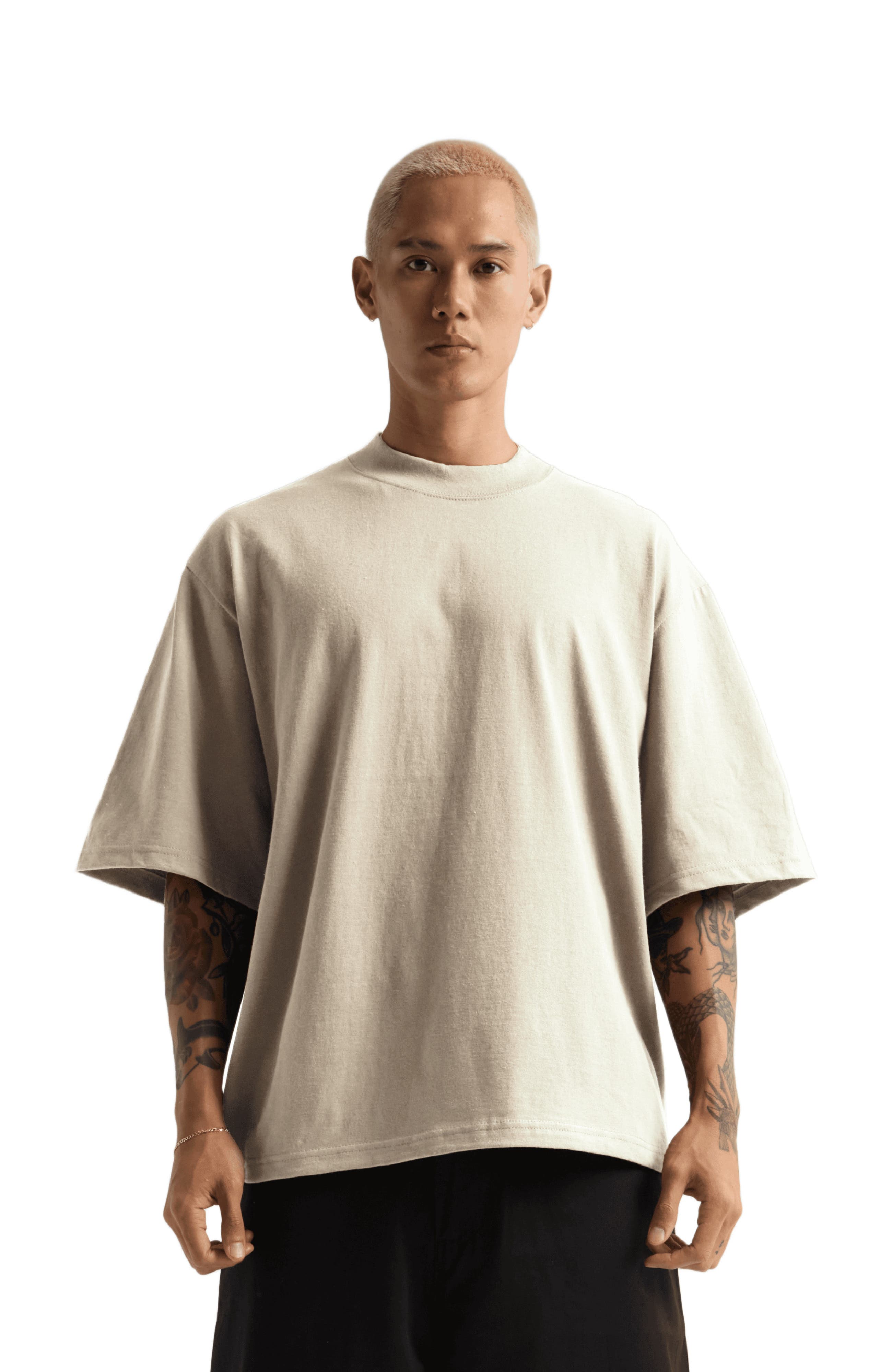 Shaka Wear Heavyweight Oversize Tee in Off White 