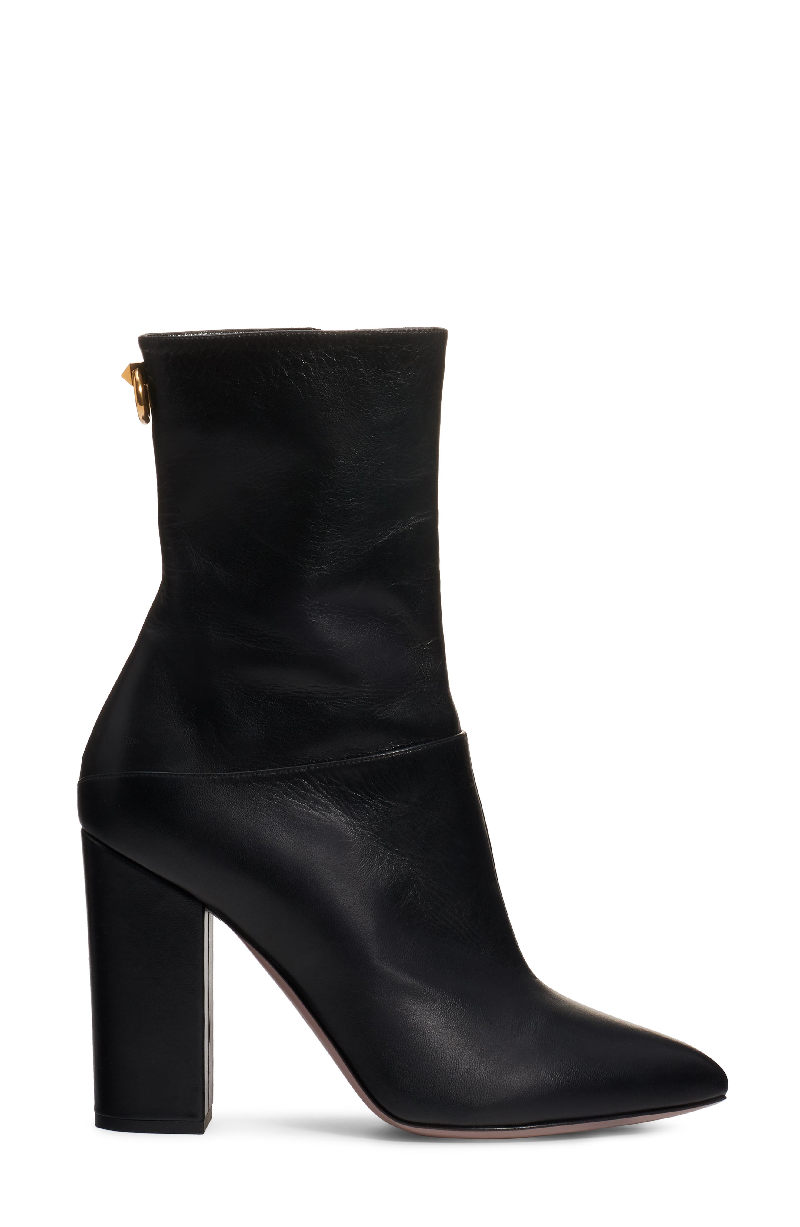 Valentino Garavani Ringstud Pointed Toe Bootie, Alternate, color, 