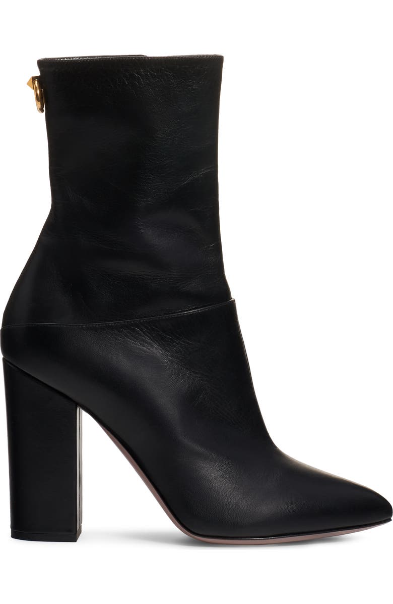 Valentino Garavani Ringstud Pointed Toe Bootie, Alternate, color,