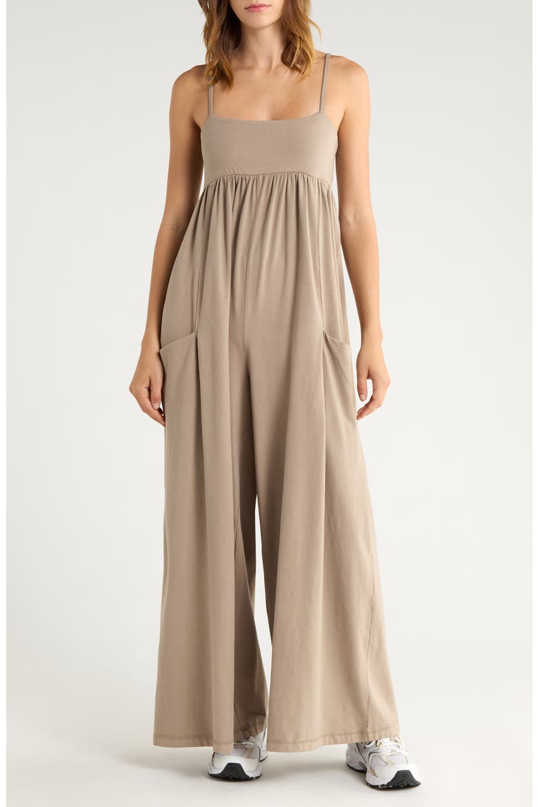Free People FP Movement Hot Shot Strappy Stretch Cotton Jumpsuit