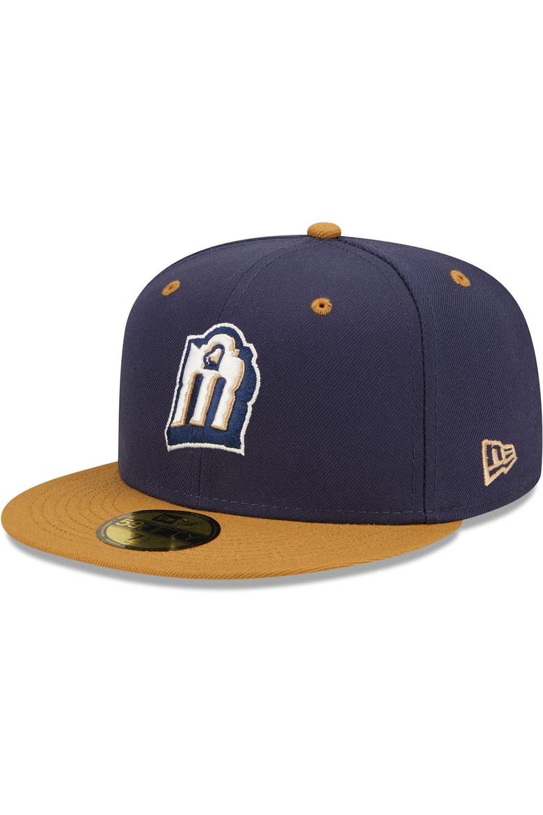 Men's New Era Navy San Antonio Missions Authentic Collection Team Alternate 59FIFTY Fitted Hat, Main, color, Navy