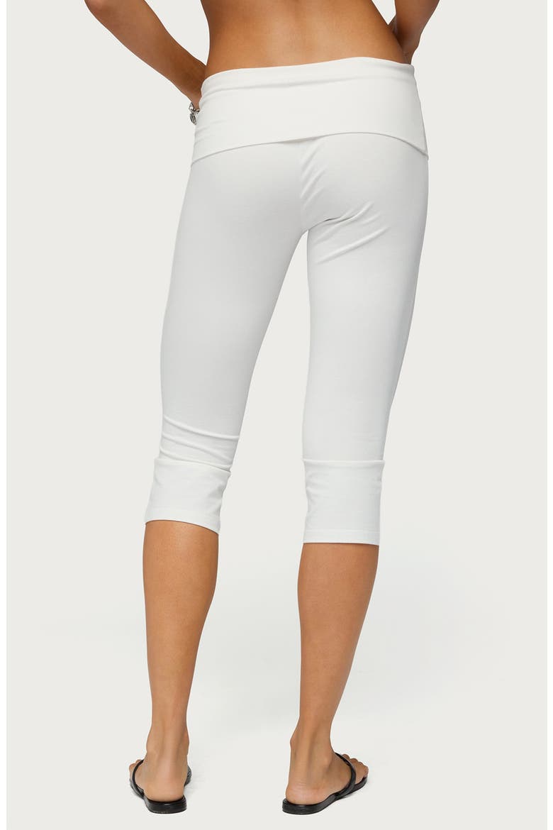 Rocio Foldover Capri Pants, Alternate, color, WHITE
