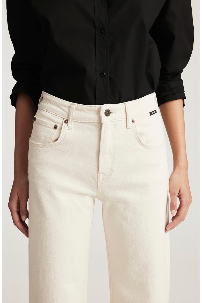 Nica High Waist Barrel Jeans, Alternate, color, BEIGE