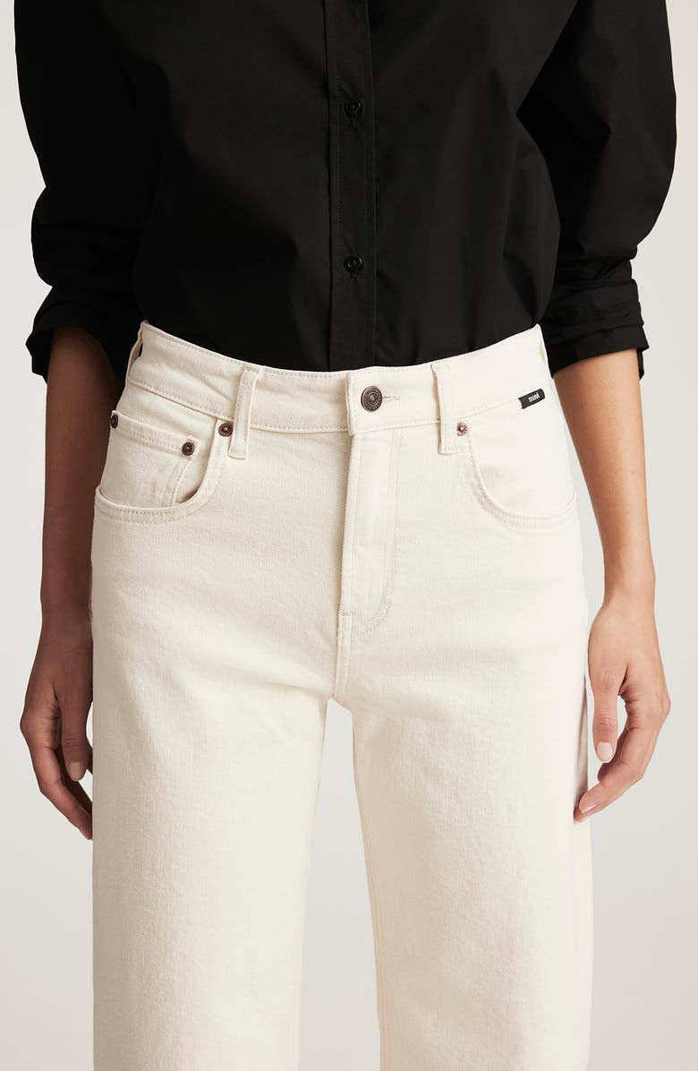 Mavi Jeans Nica High Waist Barrel Jeans, Alternate, color, Beige