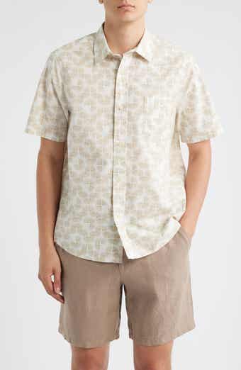 Treasure & Bond Lived In Short Sleeve Poplin Button-Up Shirt