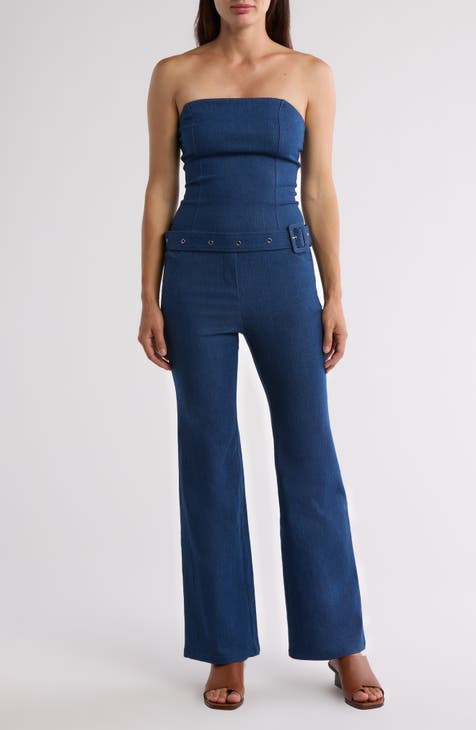 Strapless Belted Jumpsuit