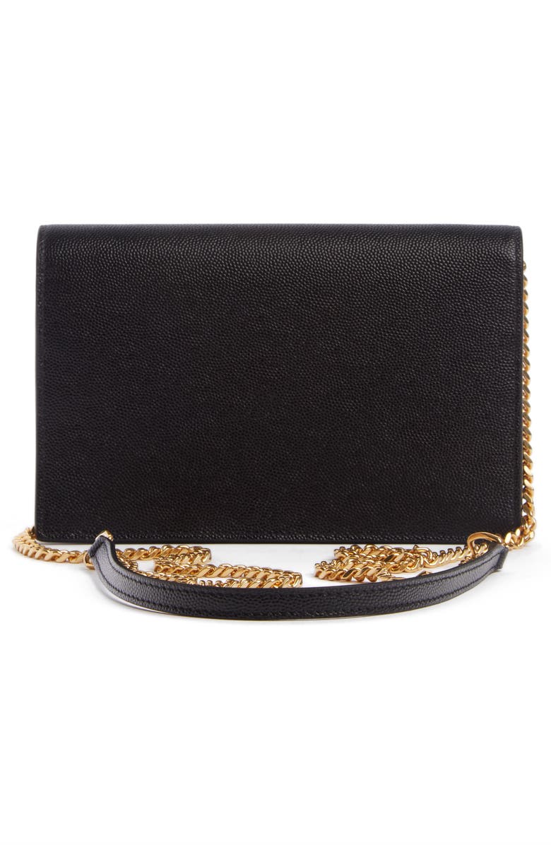 Saint Laurent Kate Tassel Leather Wallet on a Chain, Alternate, color,