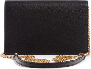 Chain Bag Kate Chain Wallet With Tassel In Grained Metallic