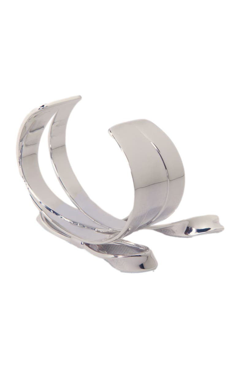 maje Silver bow cuff, Alternate, color, Silver