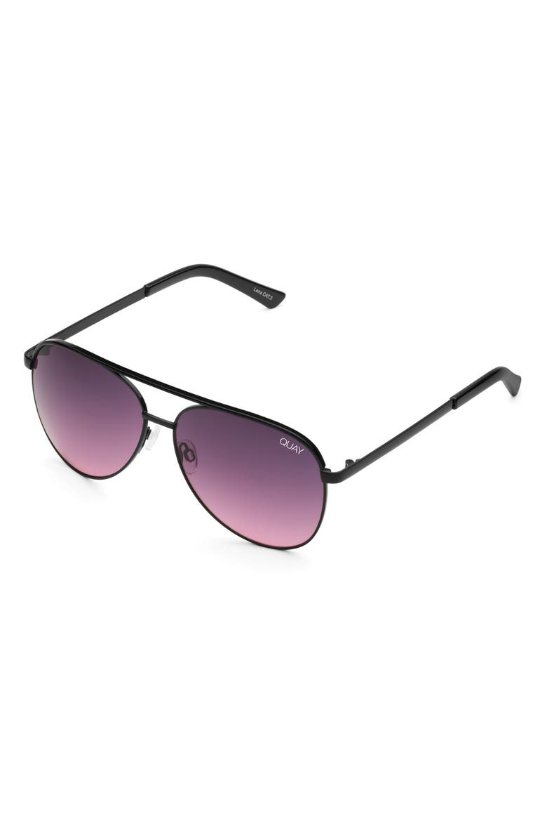 QUAY Australia Vivienne 64mm Aviator Sunglasses, Alternate, color,