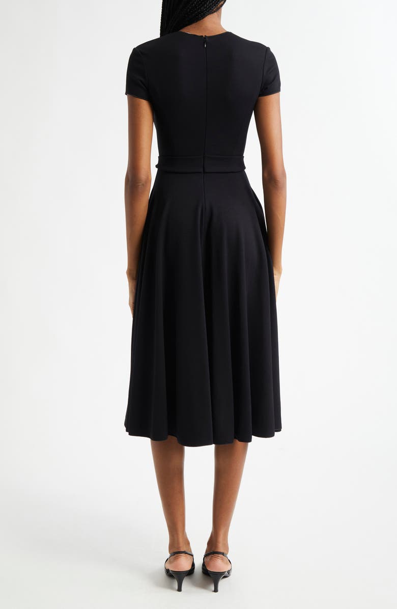 Emporio Armani Pumto Milano Jersey Fit & Flare Cocktail Dress, Alternate, color, Black