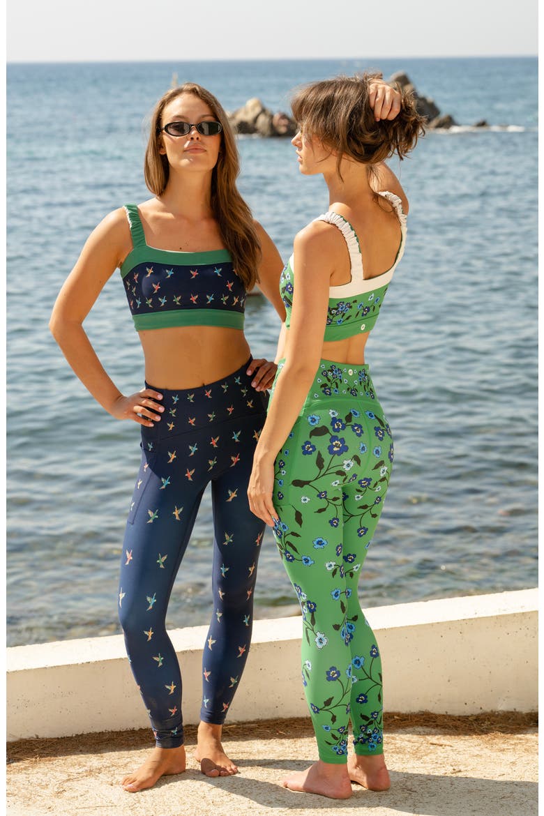 Emerald Echo High-Waisted Leggings, Alternate, color, Green