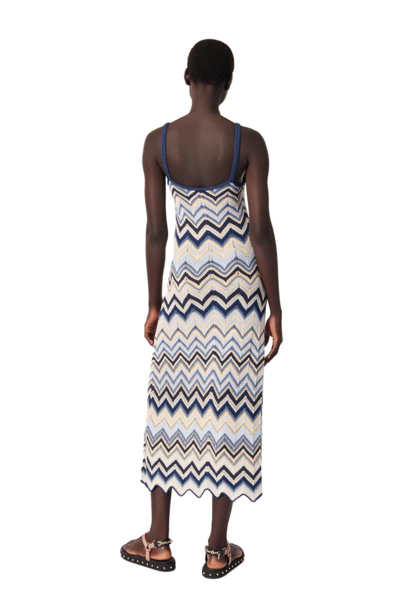 maje Crochet-knit maxi dress, Alternate, color,