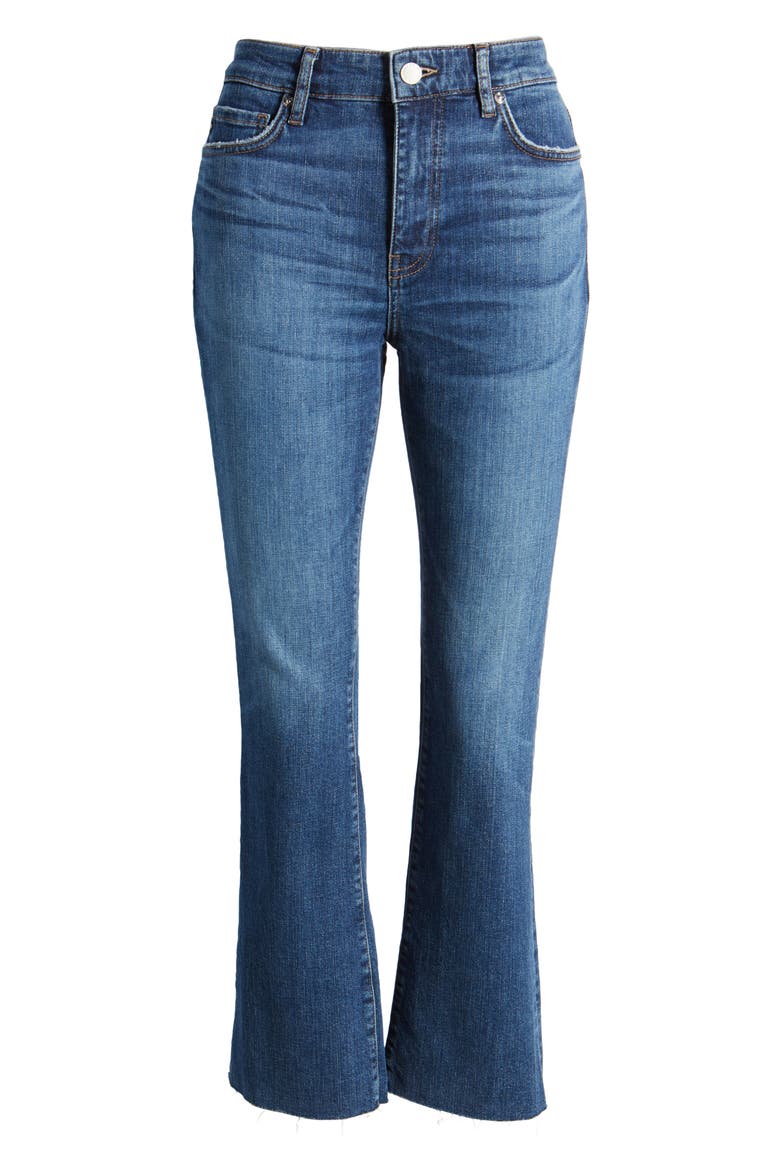 Farrah High Waist Raw Hem Crop Bootcut Jeans, Alternate, color, LA BREA