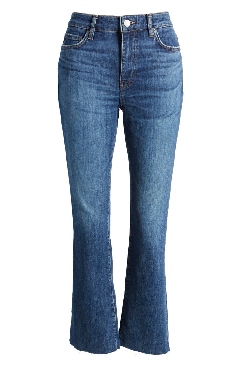 AG Farrah High Waist Raw Hem Crop Bootcut Jeans, Alternate, color, 