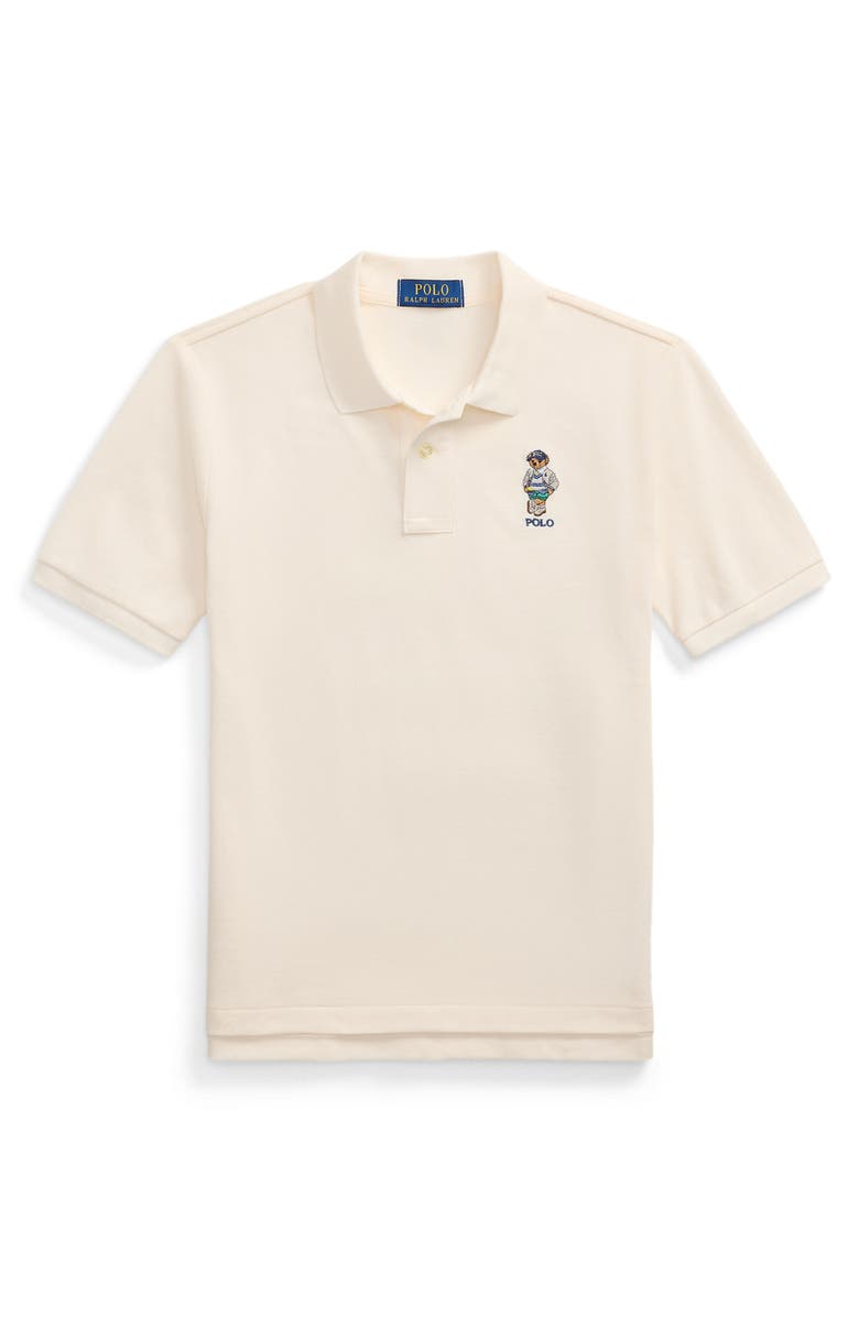 Polo Ralph Lauren Kids' Embroidered Polo Bear Cotton Piqué Polo, Main, color, 