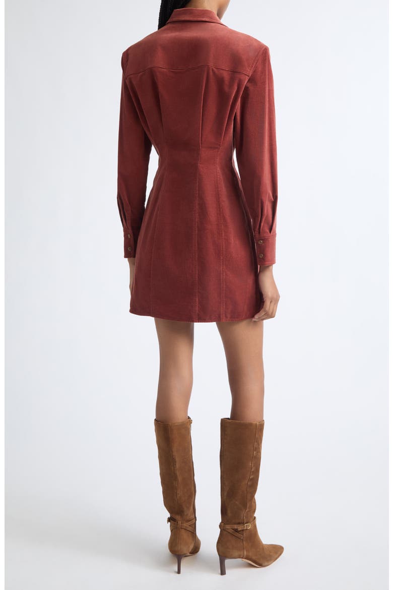 Evren Mini Shirtdress, Alternate, color, RUST