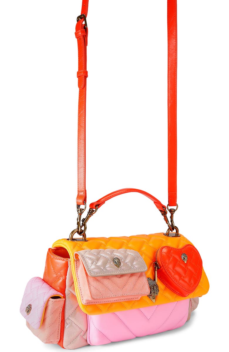 Kurt Geiger London Kensington Multipocket Quilted Leather Shoulder Bag, Alternate, color, Open Pink